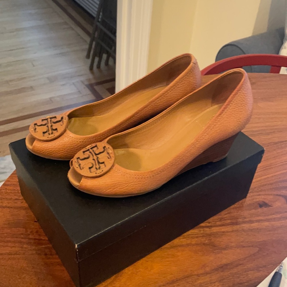 Tory Burch Sally Peep Toe Wedge